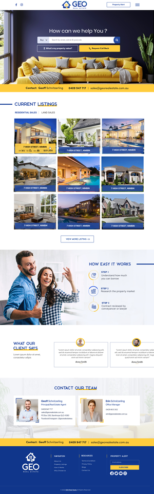 Real estate website | Web Design by Blue Sparrow