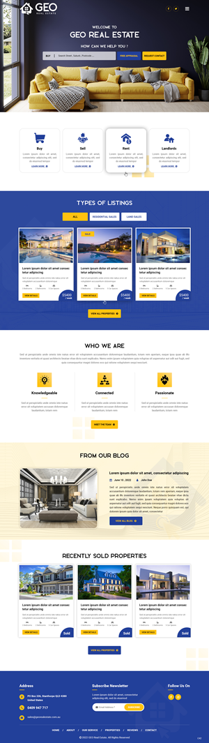 Real estate website | Web Design by pb