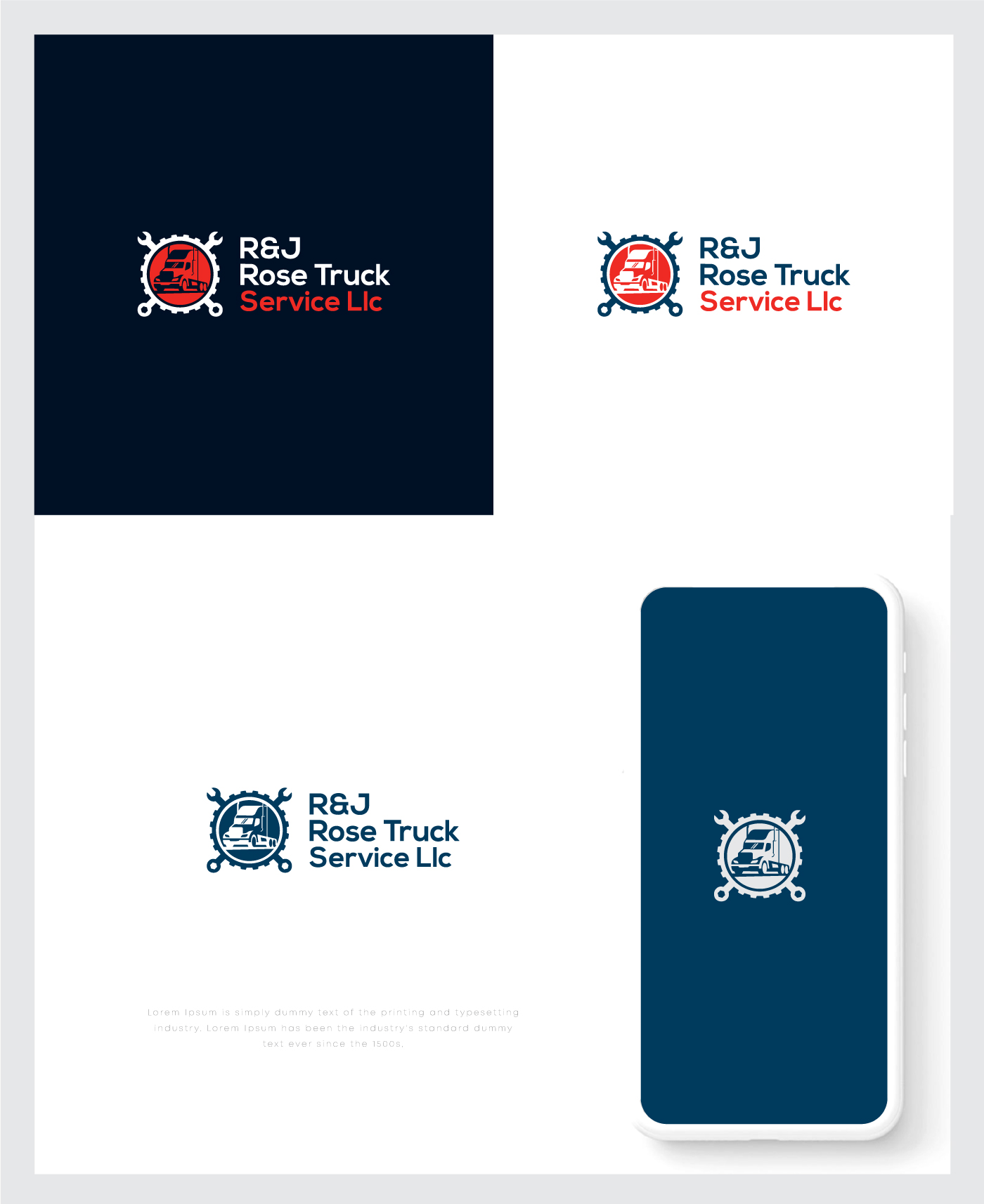 Diseño de Logo por HWdesigns para R&J Rose Truck Service Llc | Diseño #28765995