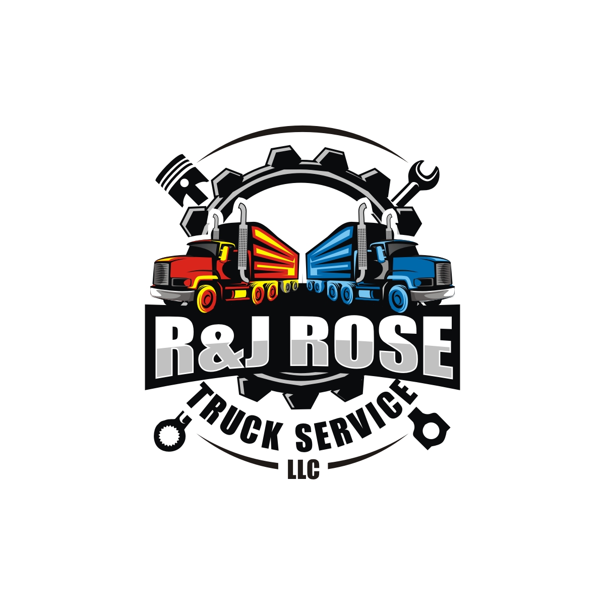 Logo Design by N83touchthesky for R&J Rose Truck Service Llc | Design #28760869