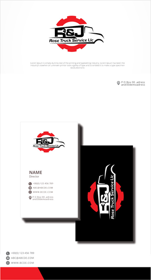 Logo Design by graphicevolution for R&J Rose Truck Service Llc | Design: #28760521