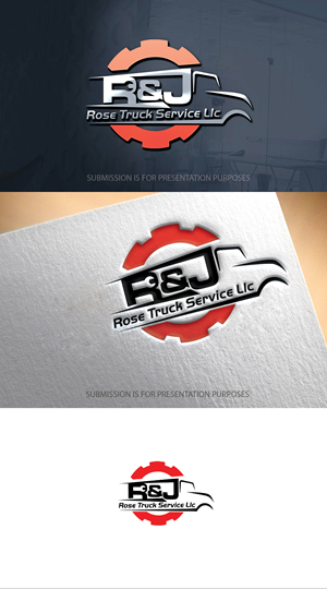 Logo Design by graphicevolution for R&J Rose Truck Service Llc | Design: #28760523