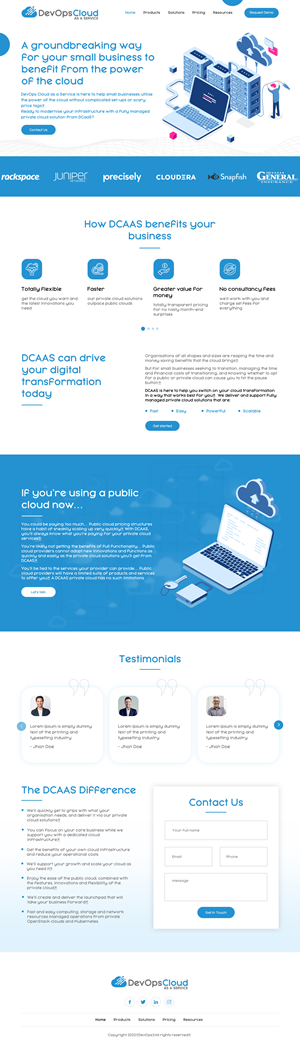 Web Design by Sujit Banerjee for Qumulus Technology Ltd | Design: #28776368