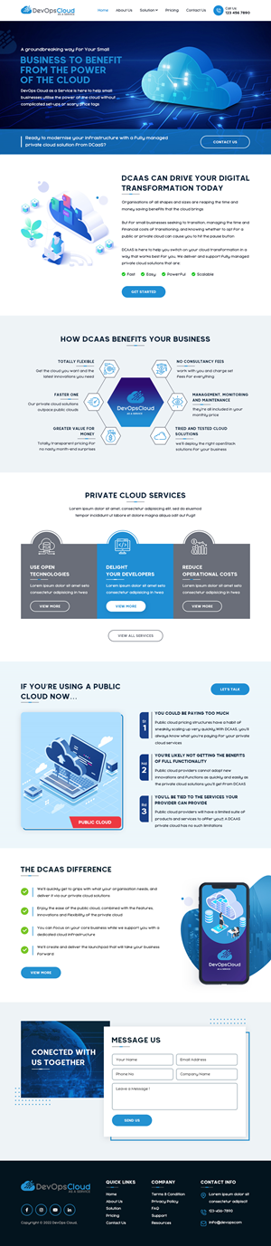 Web Design by sai.designer87 for Qumulus Technology Ltd | Design #28778336