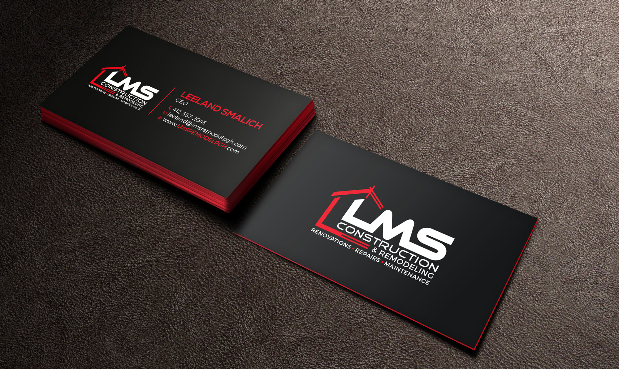 Diseño de Tarjeta de Presentación por RENEXIT para LMS Construction and Remodeling, LLC | Diseño #28770350