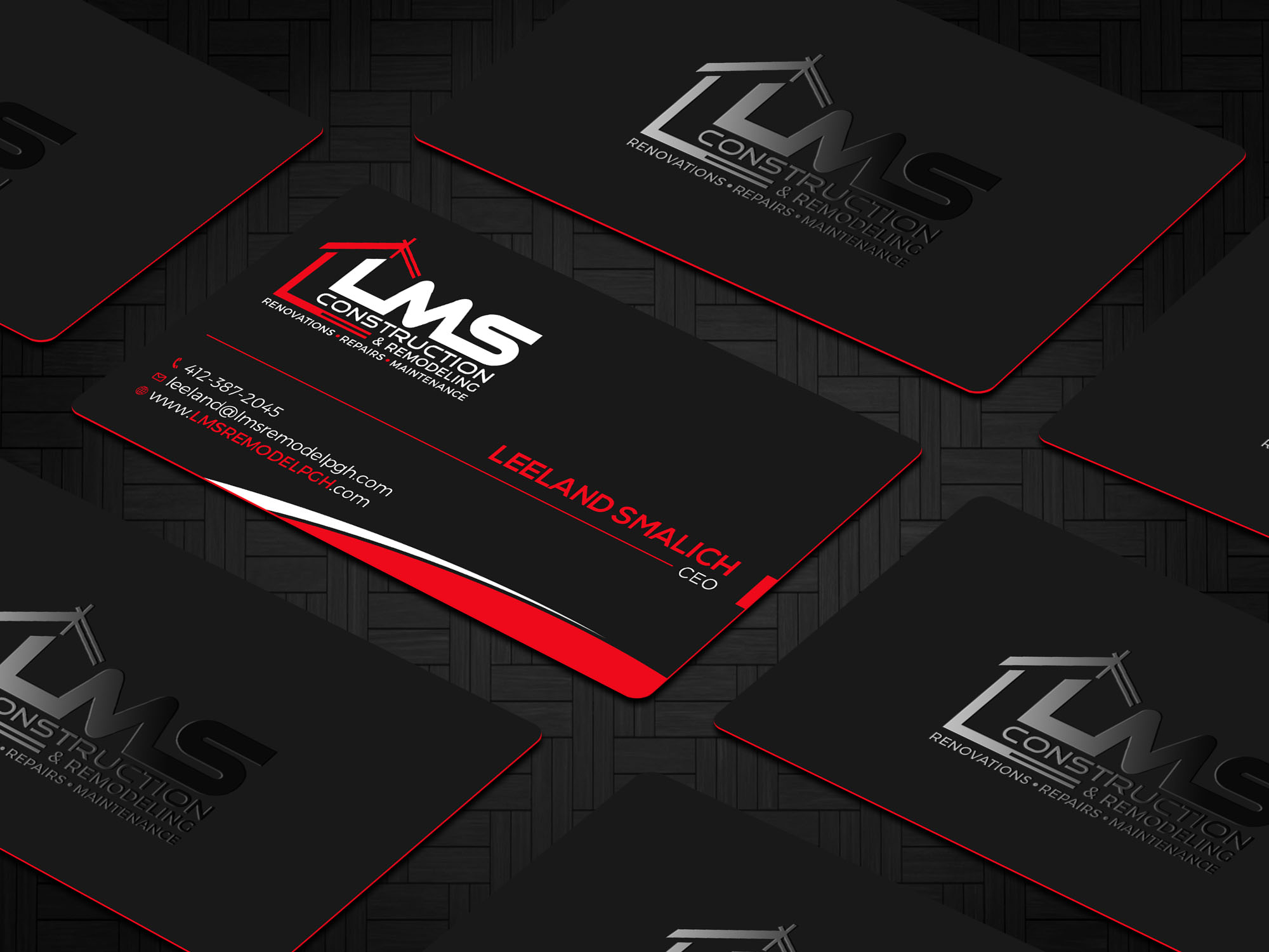 Business Card Design by RENEXIT for LMS Construction and Remodeling, LLC | Design #28770356