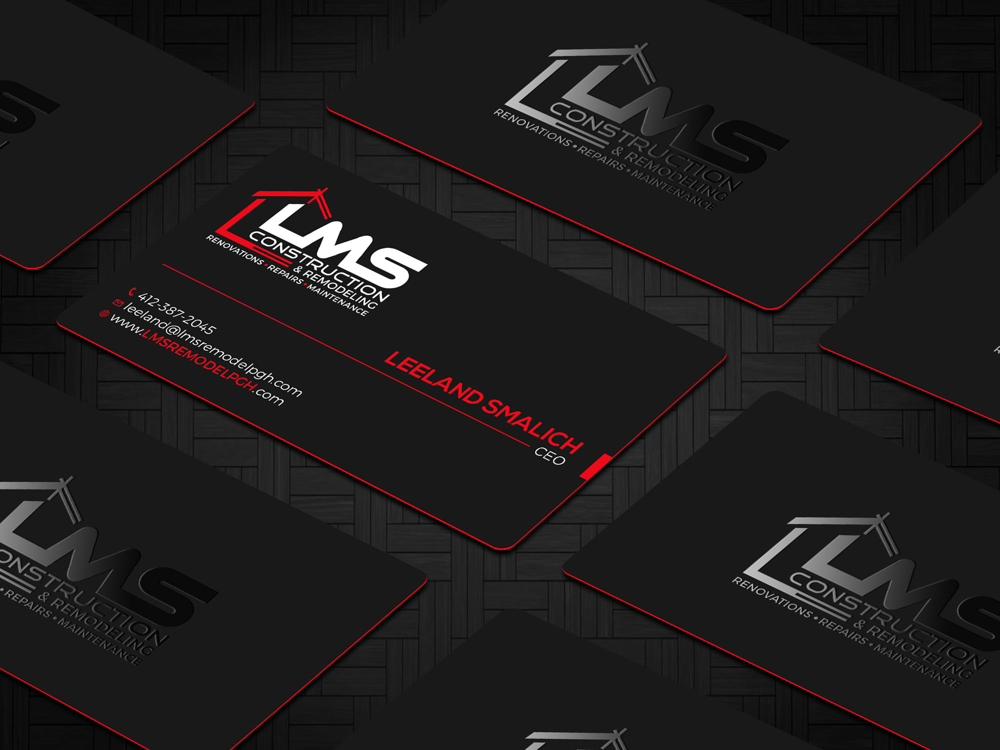 Business Card Design by RENEXIT for LMS Construction and Remodeling, LLC | Design #28770357