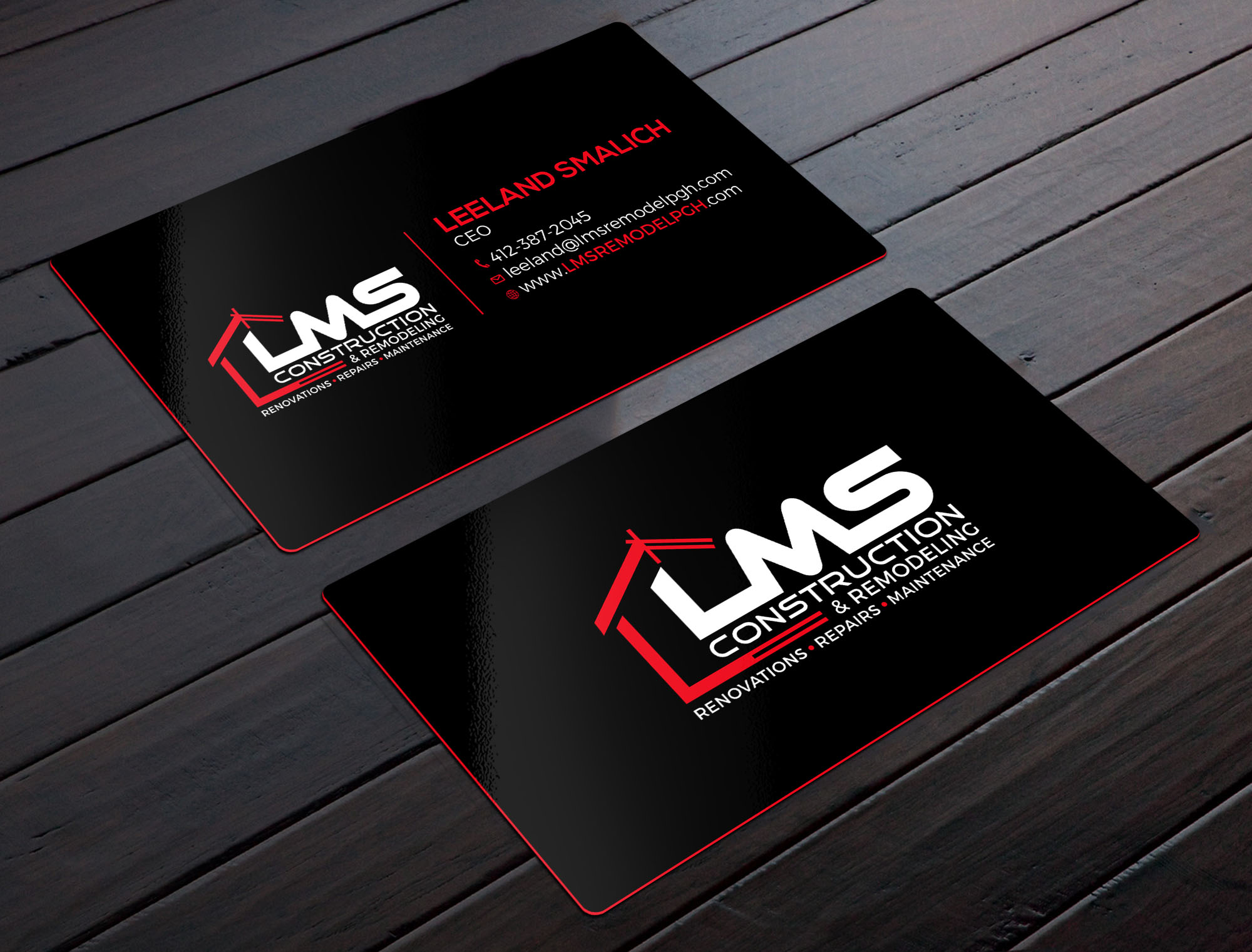 Visitenkarten-Design von RENEXIT für LMS Construction and Remodeling, LLC | Design #28770409