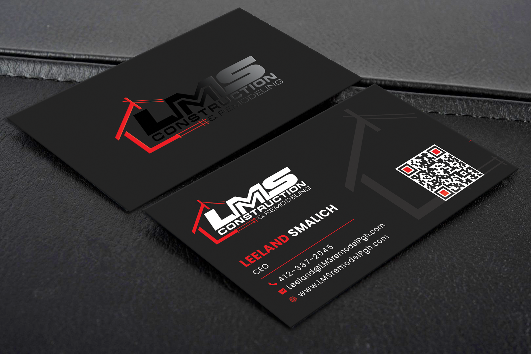 Visitenkarten-Design von Creative Moon Design für LMS Construction and Remodeling, LLC | Design #28768849