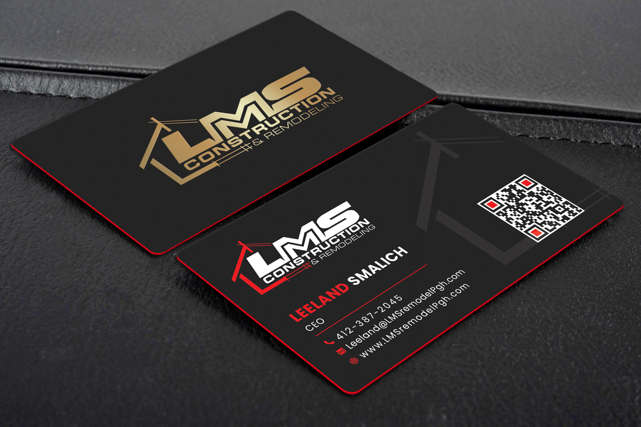 Business Card Design by Creative Moon Design for LMS Construction and Remodeling, LLC | Design #28768853