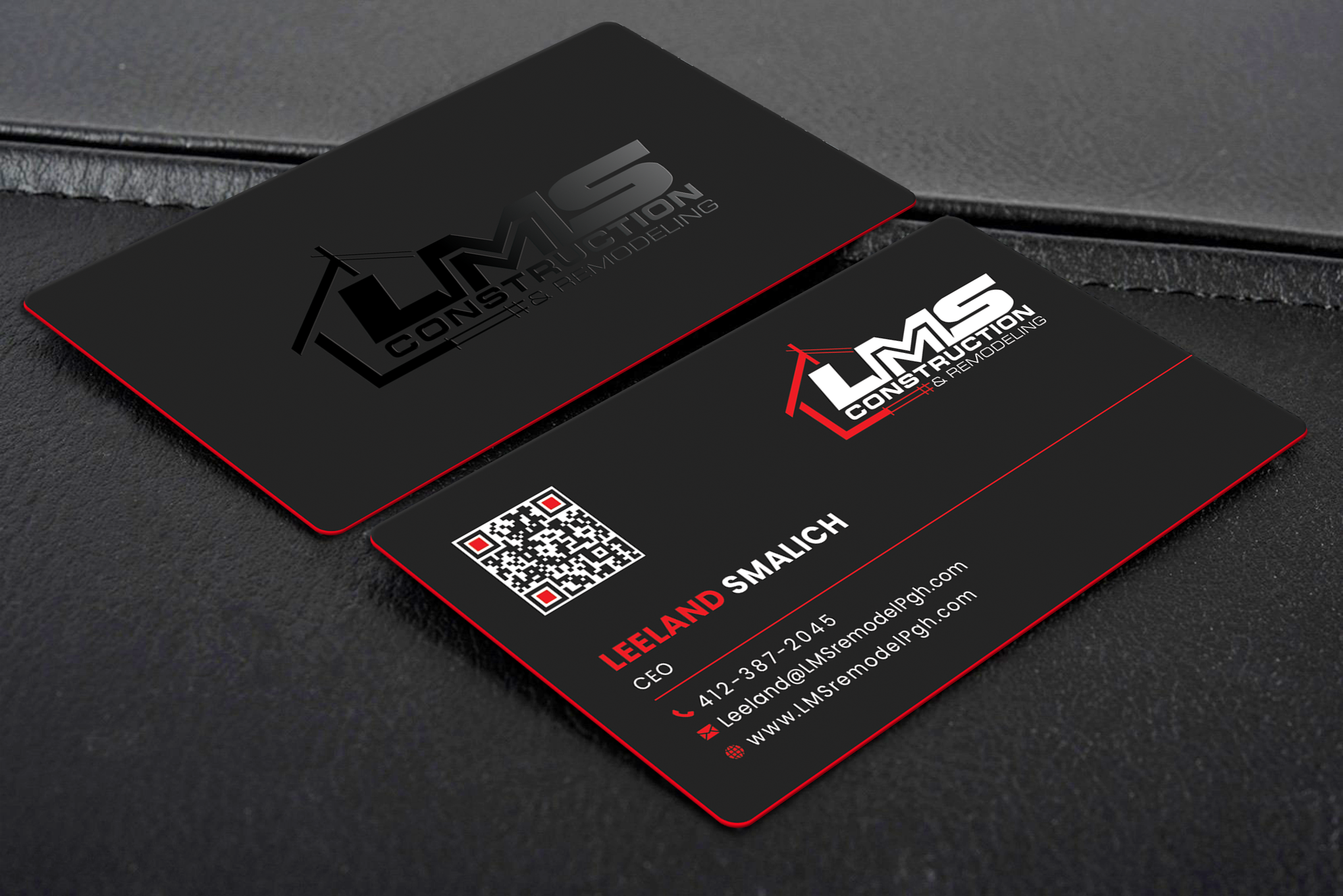 Diseño de Tarjeta de Presentación por Creative Moon Design para LMS Construction and Remodeling, LLC | Diseño #28768855