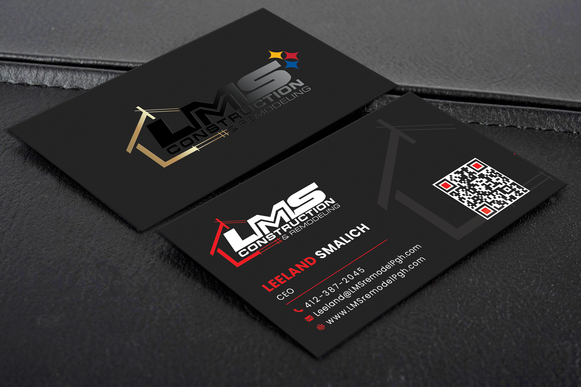 Diseño de Tarjeta de Presentación por Creative Moon Design para LMS Construction and Remodeling, LLC | Diseño #28772201