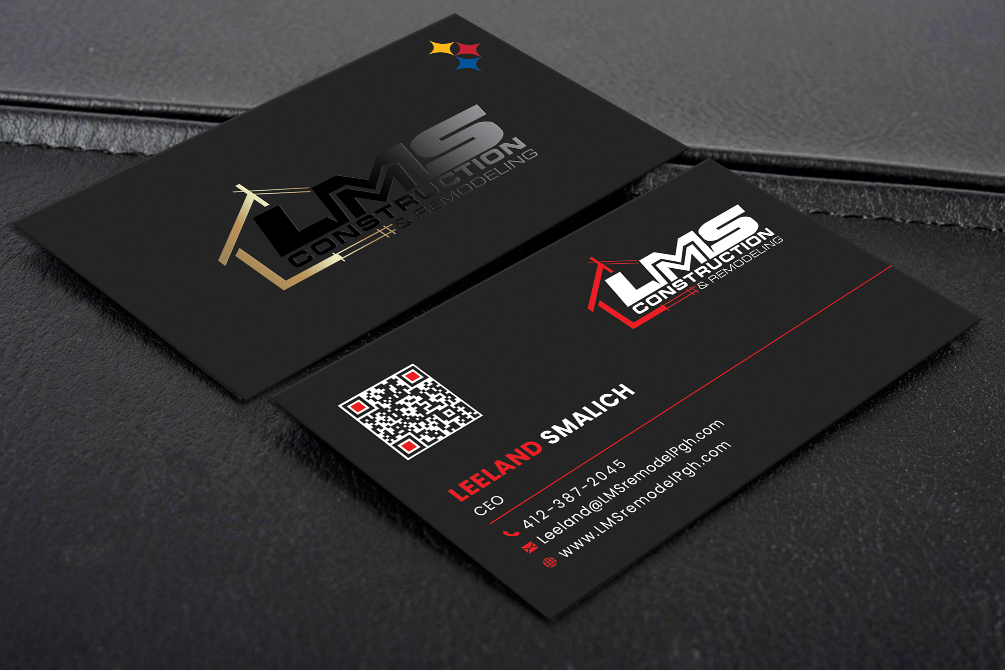 Business Card Design by Creative Moon Design for LMS Construction and Remodeling, LLC | Design #28772203