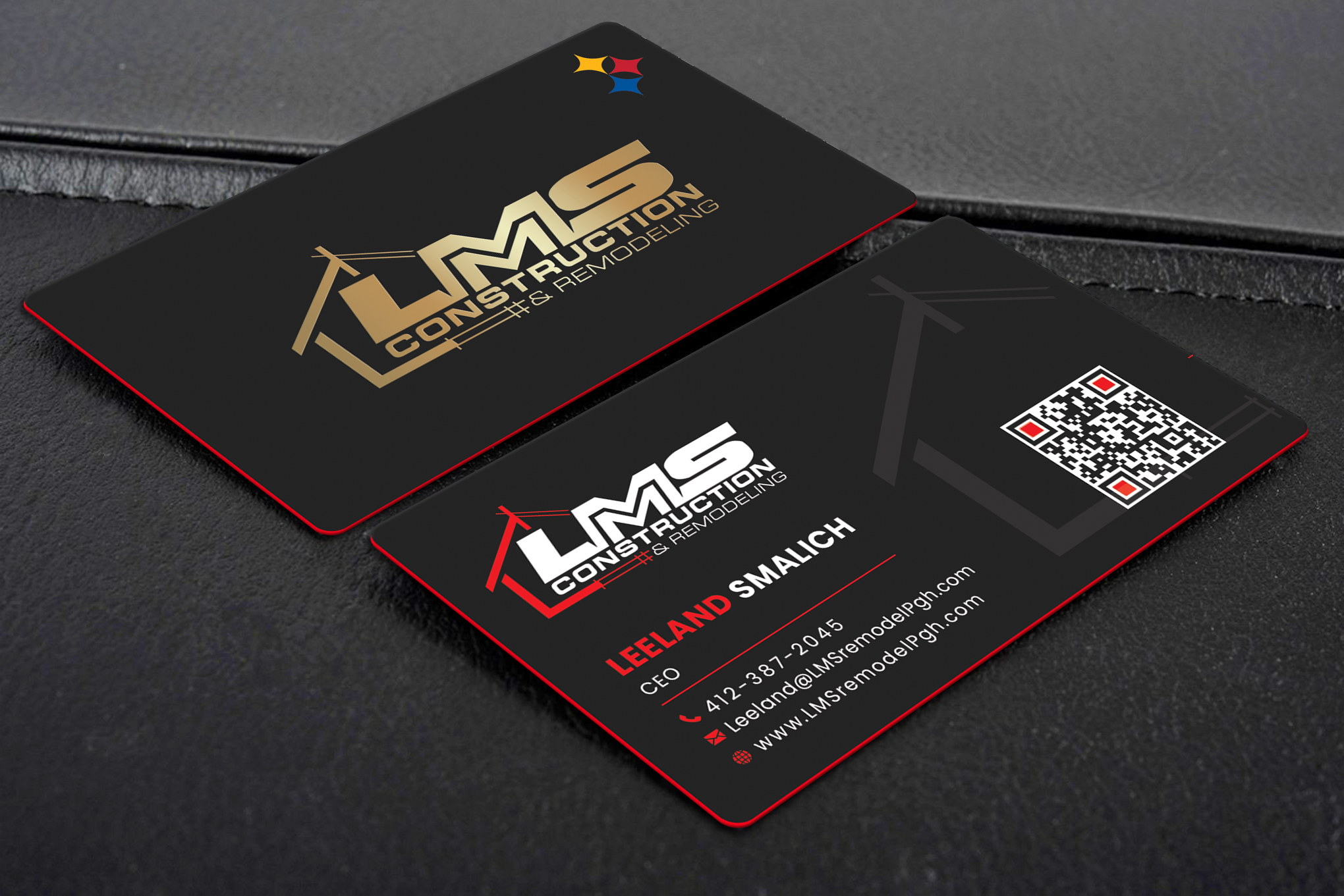 Business Card Design by Creative Moon Design for LMS Construction and Remodeling, LLC | Design #28772232