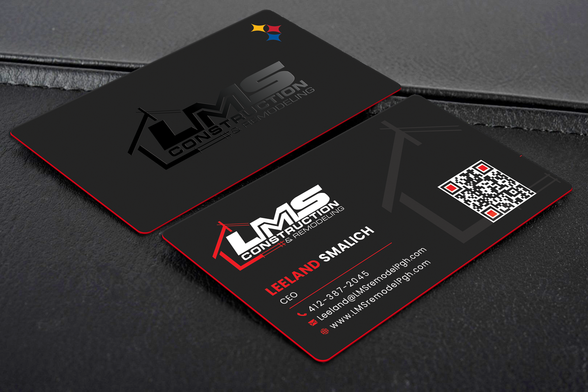 Business Card Design by Creative Moon Design for LMS Construction and Remodeling, LLC | Design #28772233