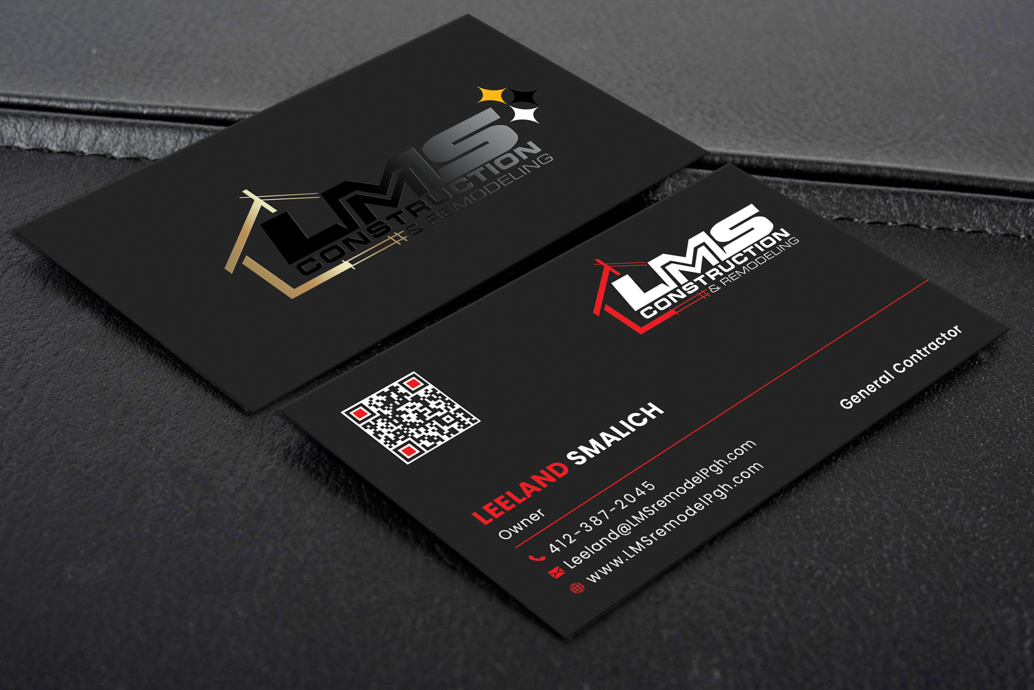 Business Card Design by Creative Moon Design for LMS Construction and Remodeling, LLC | Design #28773752