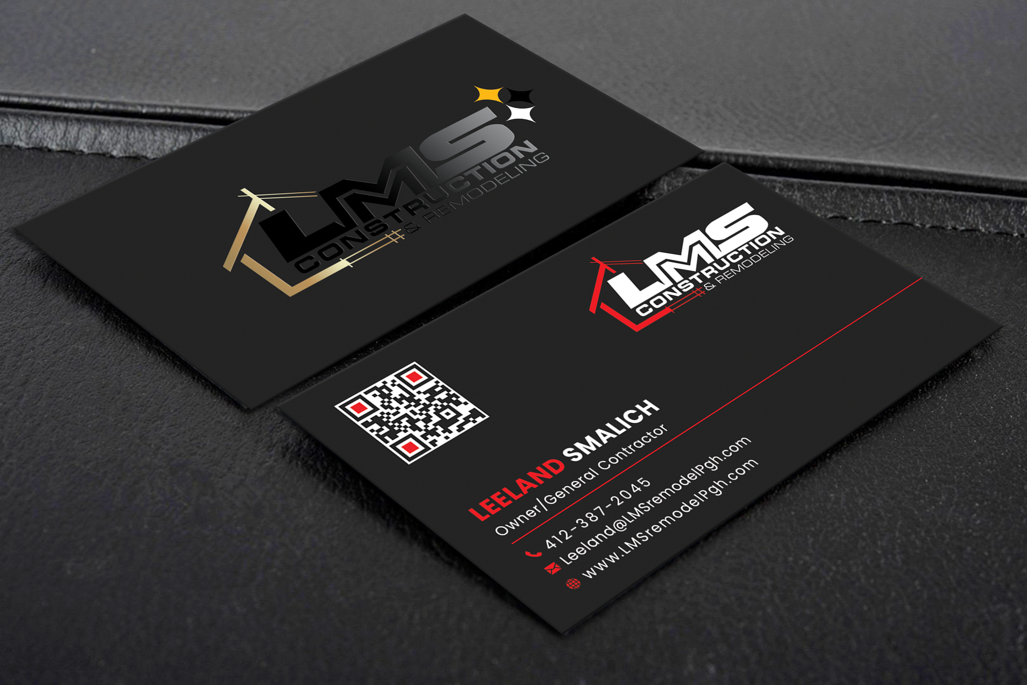 Diseño de Tarjeta de Presentación por Creative Moon Design para LMS Construction and Remodeling, LLC | Diseño #28774177