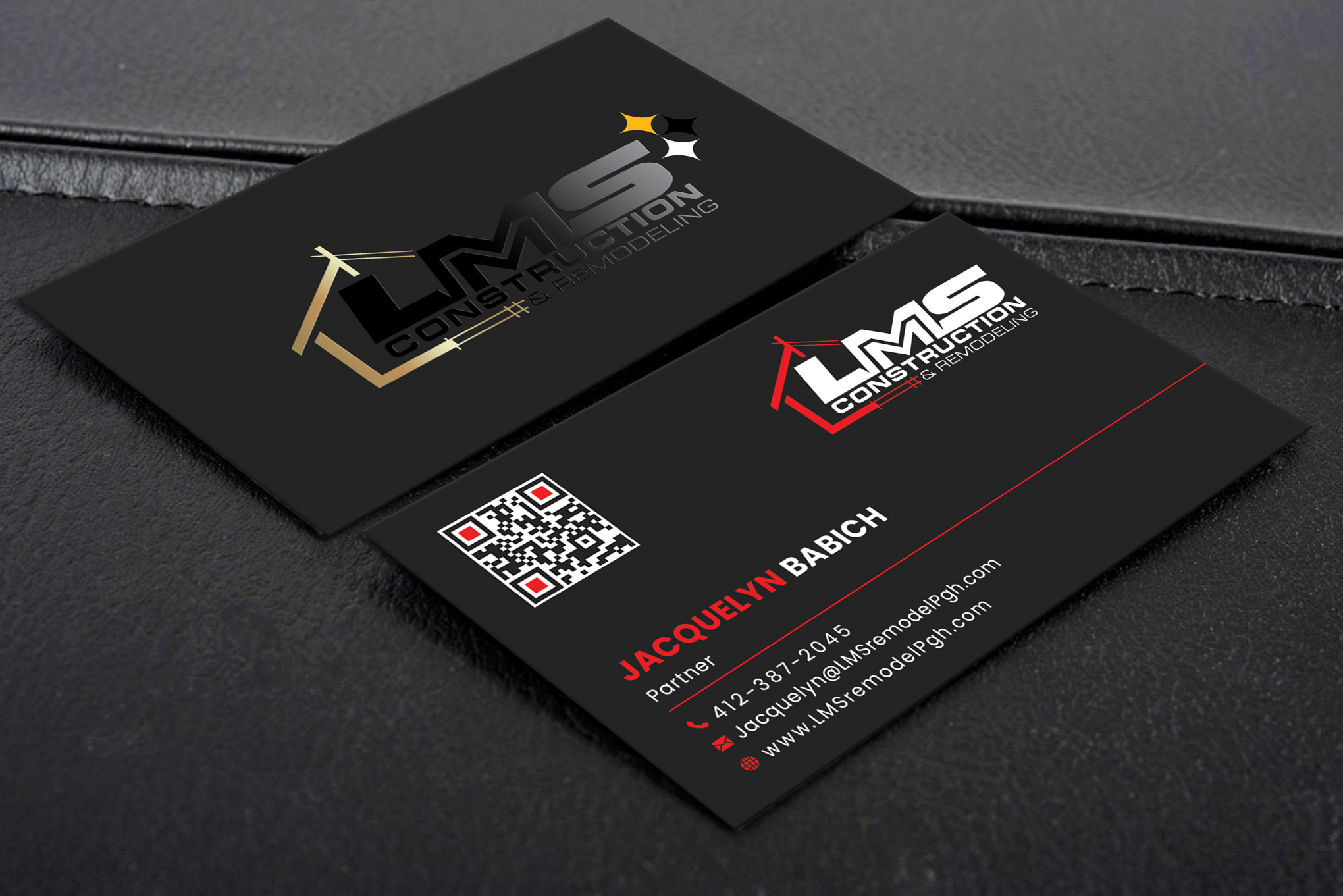 Visitenkarten-Design von Creative Moon Design für LMS Construction and Remodeling, LLC | Design #28777266