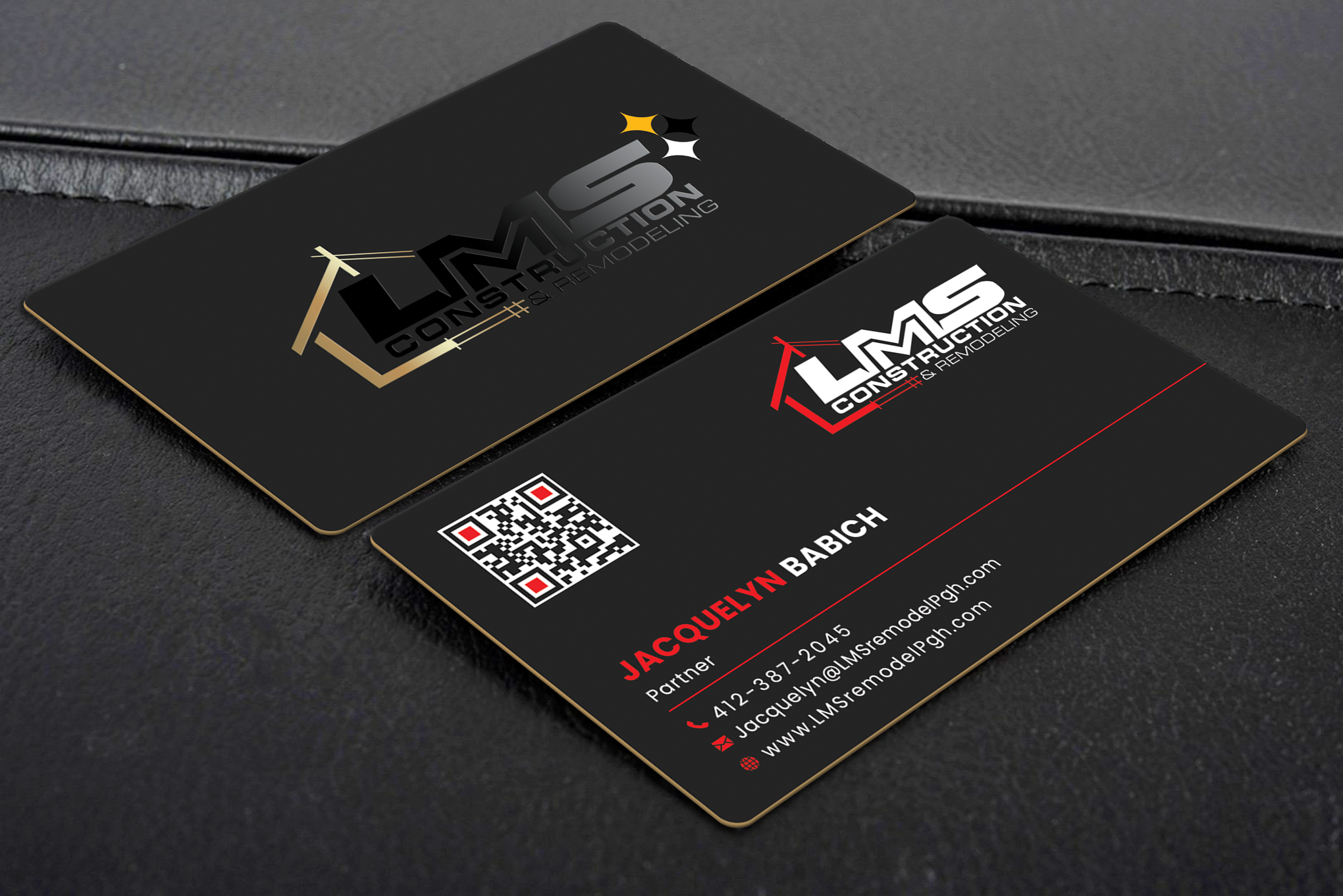 Business Card Design by Creative Moon Design for LMS Construction and Remodeling, LLC | Design #28778087