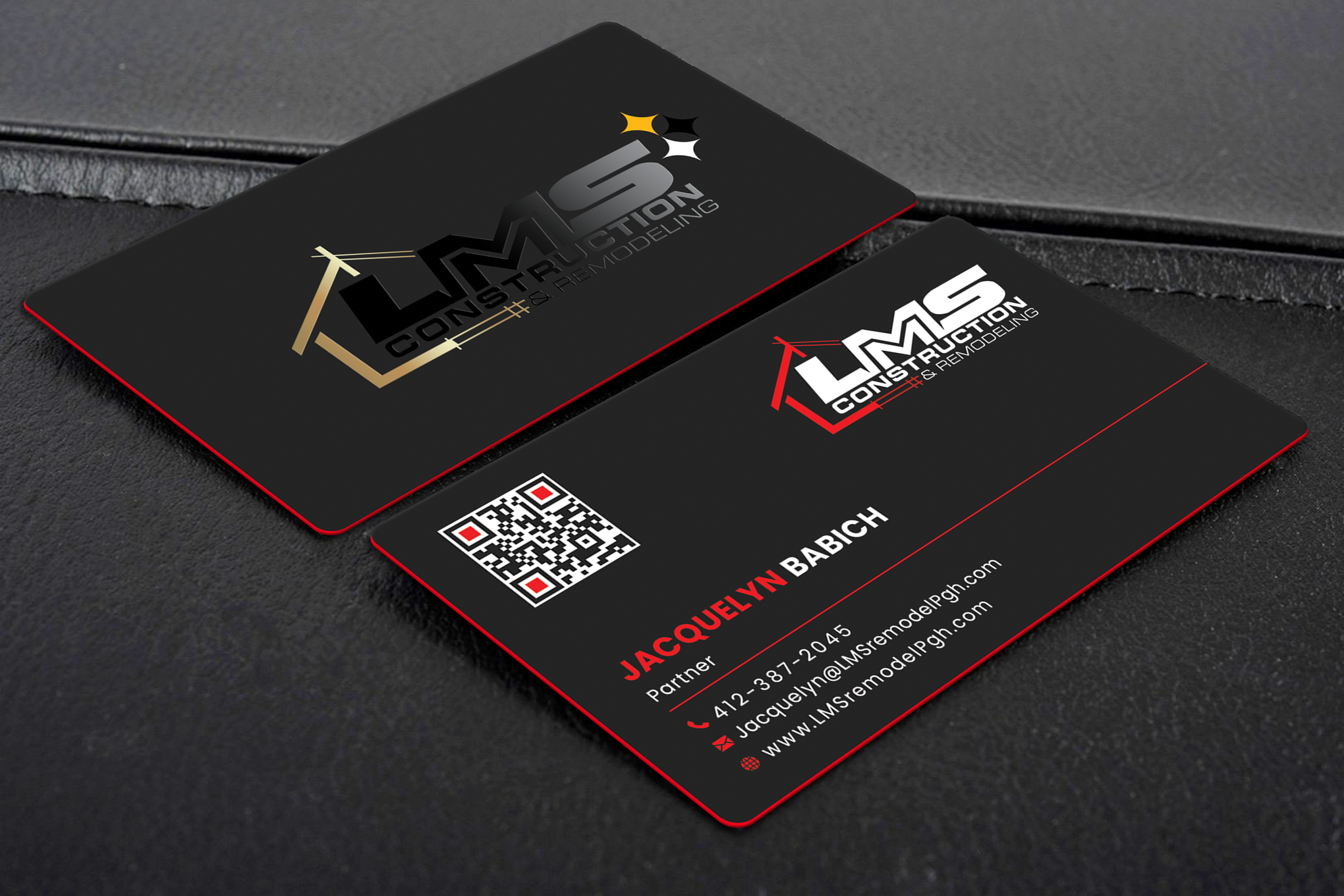 Business Card Design by Creative Moon Design for LMS Construction and Remodeling, LLC | Design #28778088