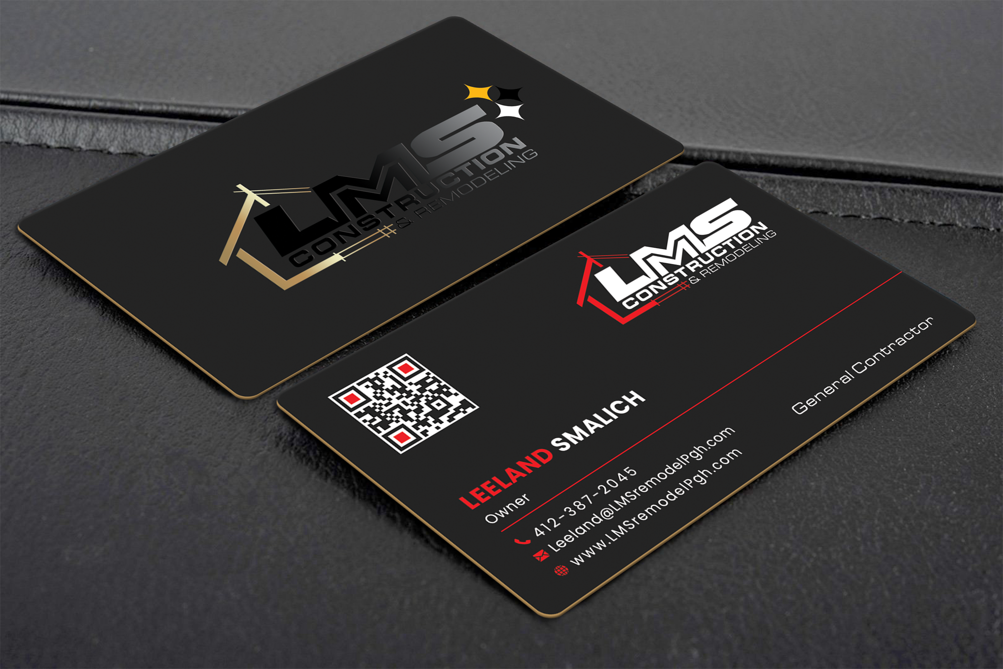 Visitenkarten-Design von Creative Moon Design für LMS Construction and Remodeling, LLC | Design #28784427