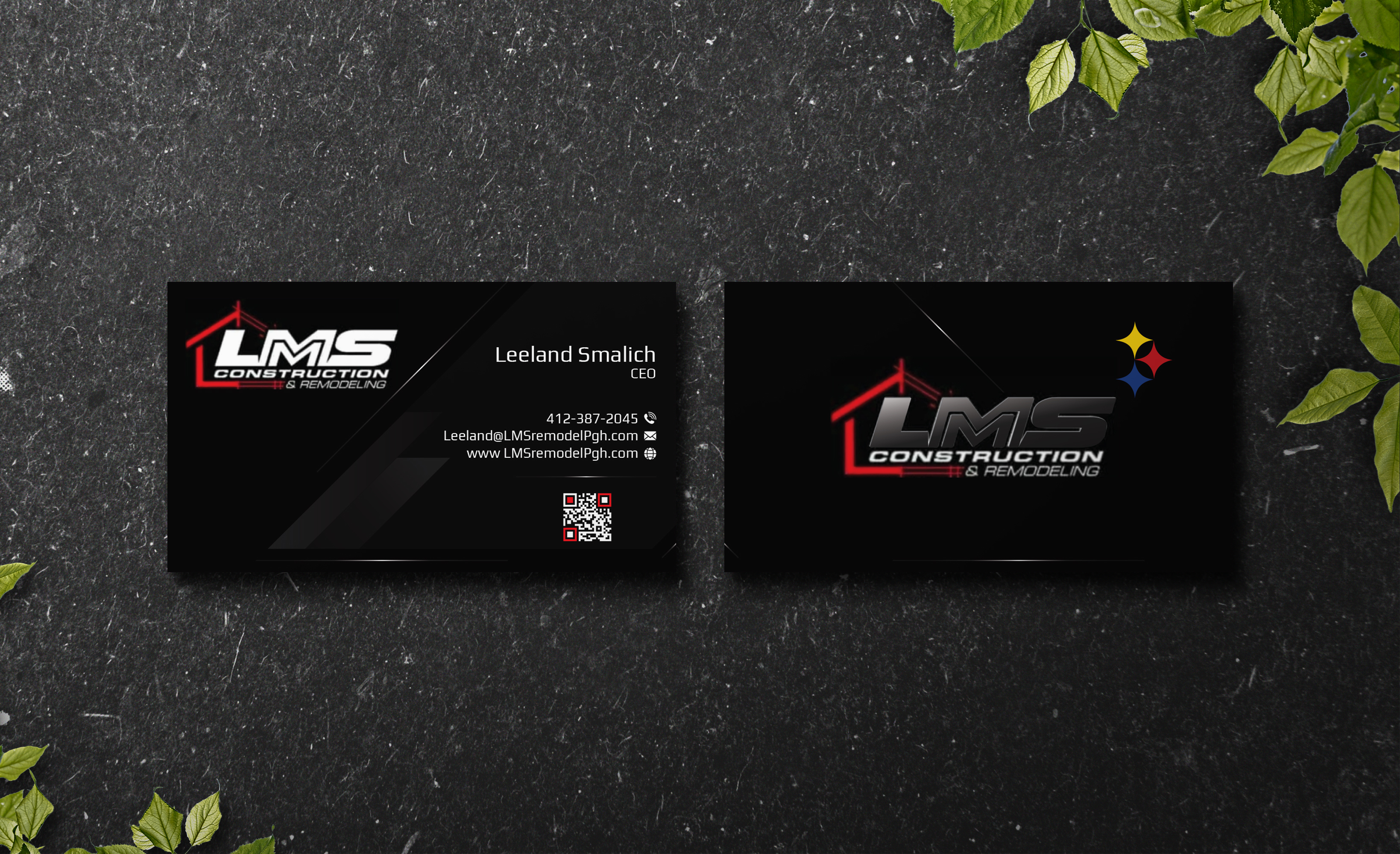Business Card Design by Verified artistry (Design garden) for LMS Construction and Remodeling, LLC | Design #28773014
