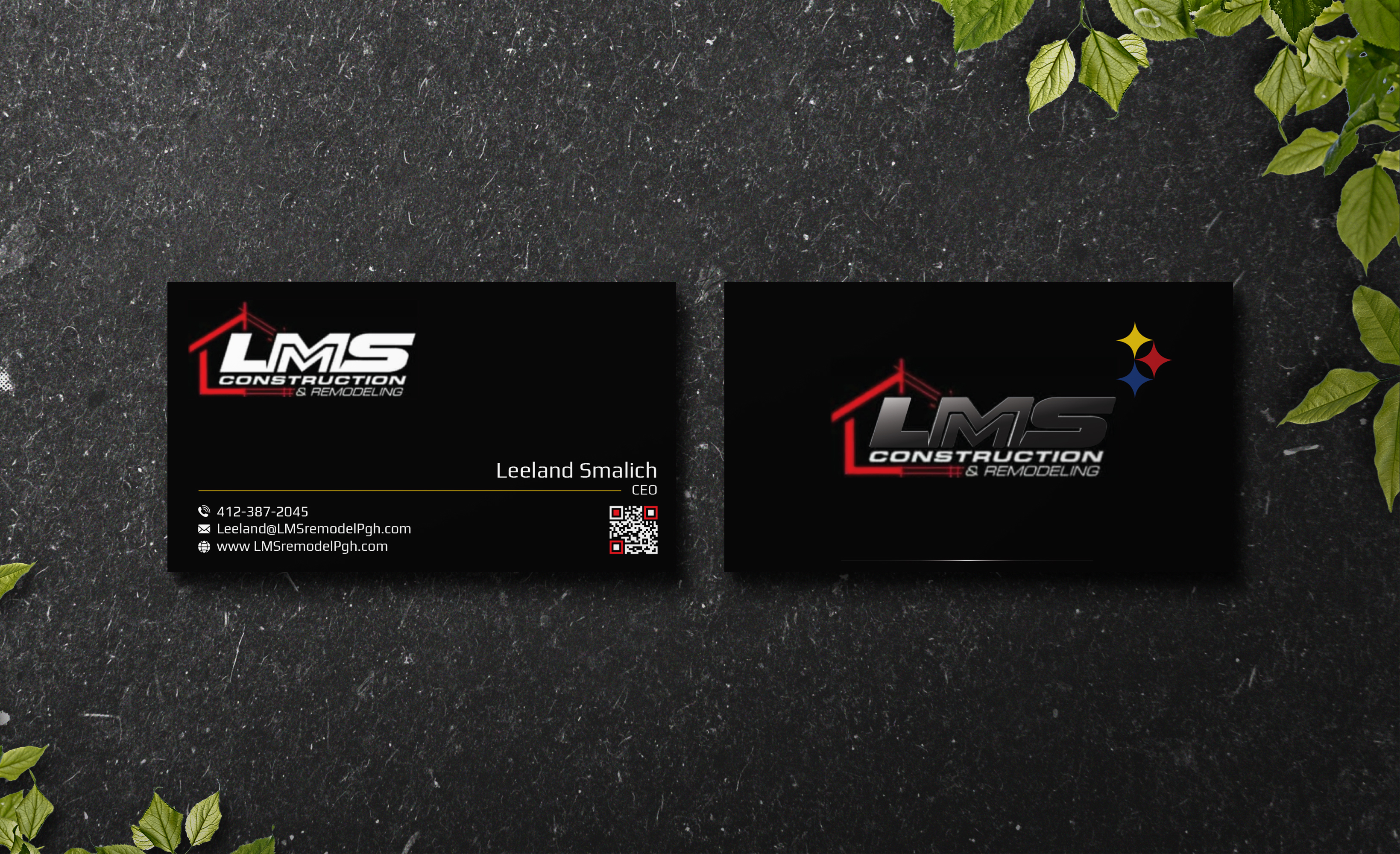 Business Card Design by Verified artistry (Design garden) for LMS Construction and Remodeling, LLC | Design #28773016