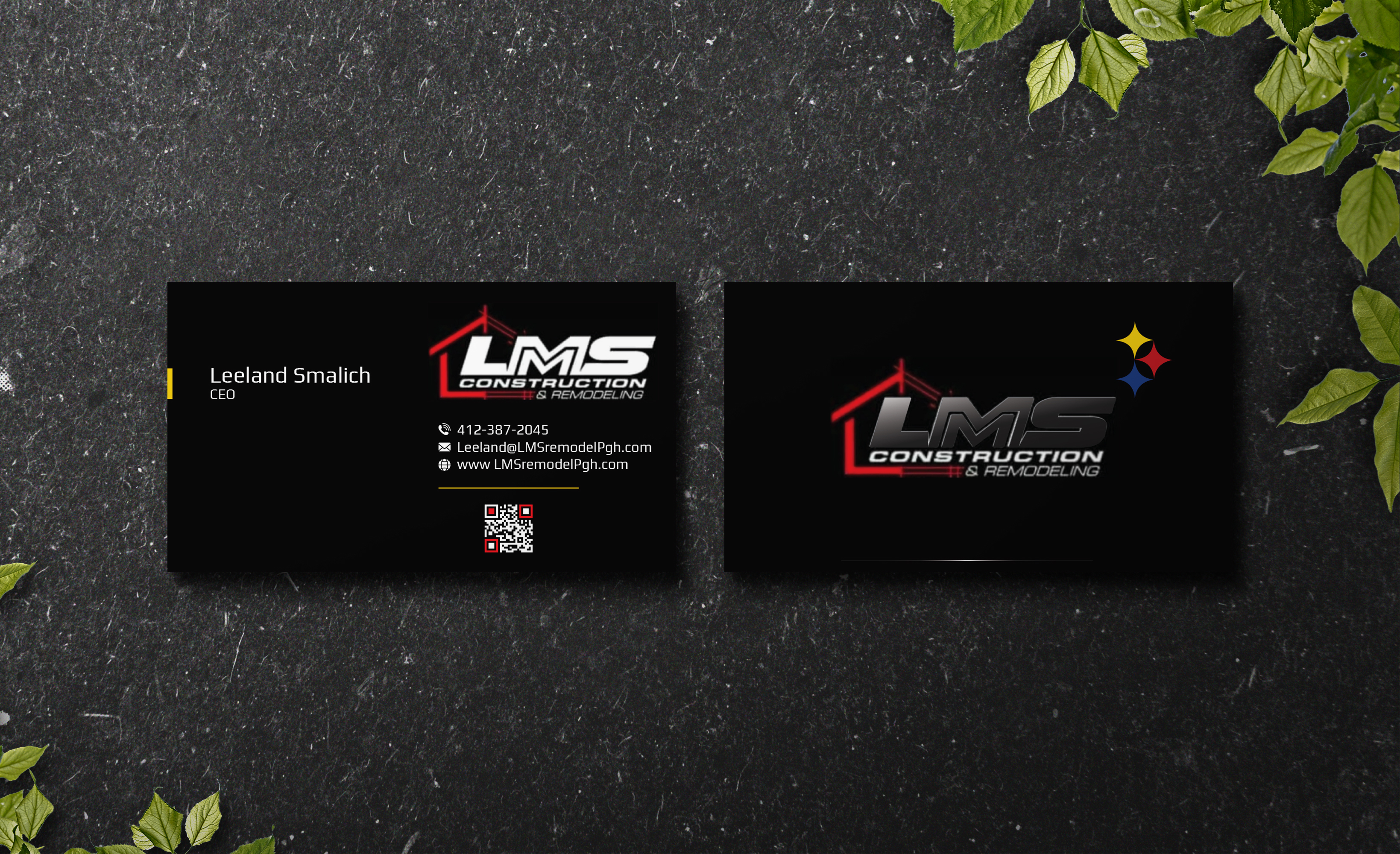 Business Card Design by Verified artistry (Design garden) for LMS Construction and Remodeling, LLC | Design #28773018