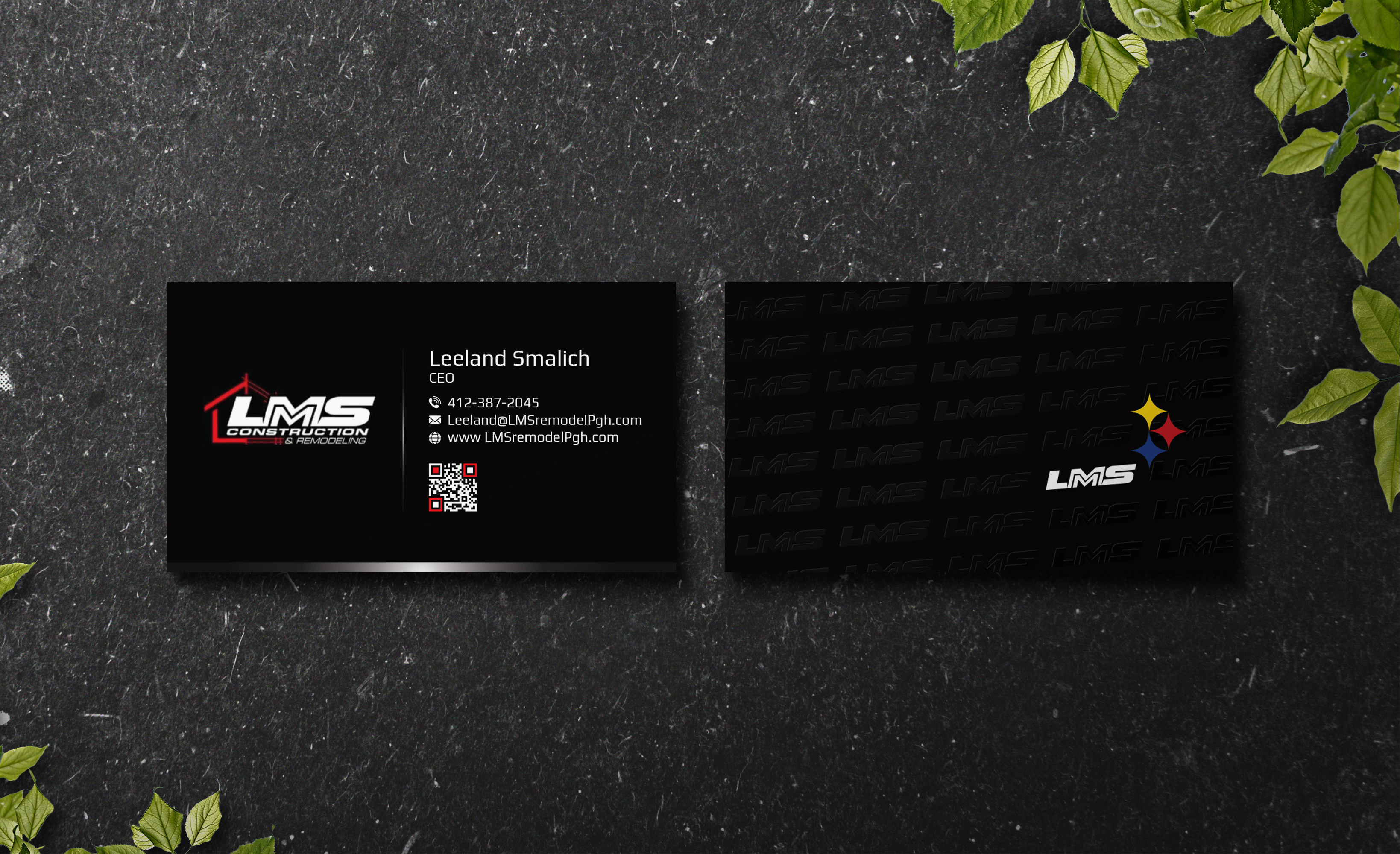 Business Card Design by Verified artistry (Design garden) for LMS Construction and Remodeling, LLC | Design #28773027