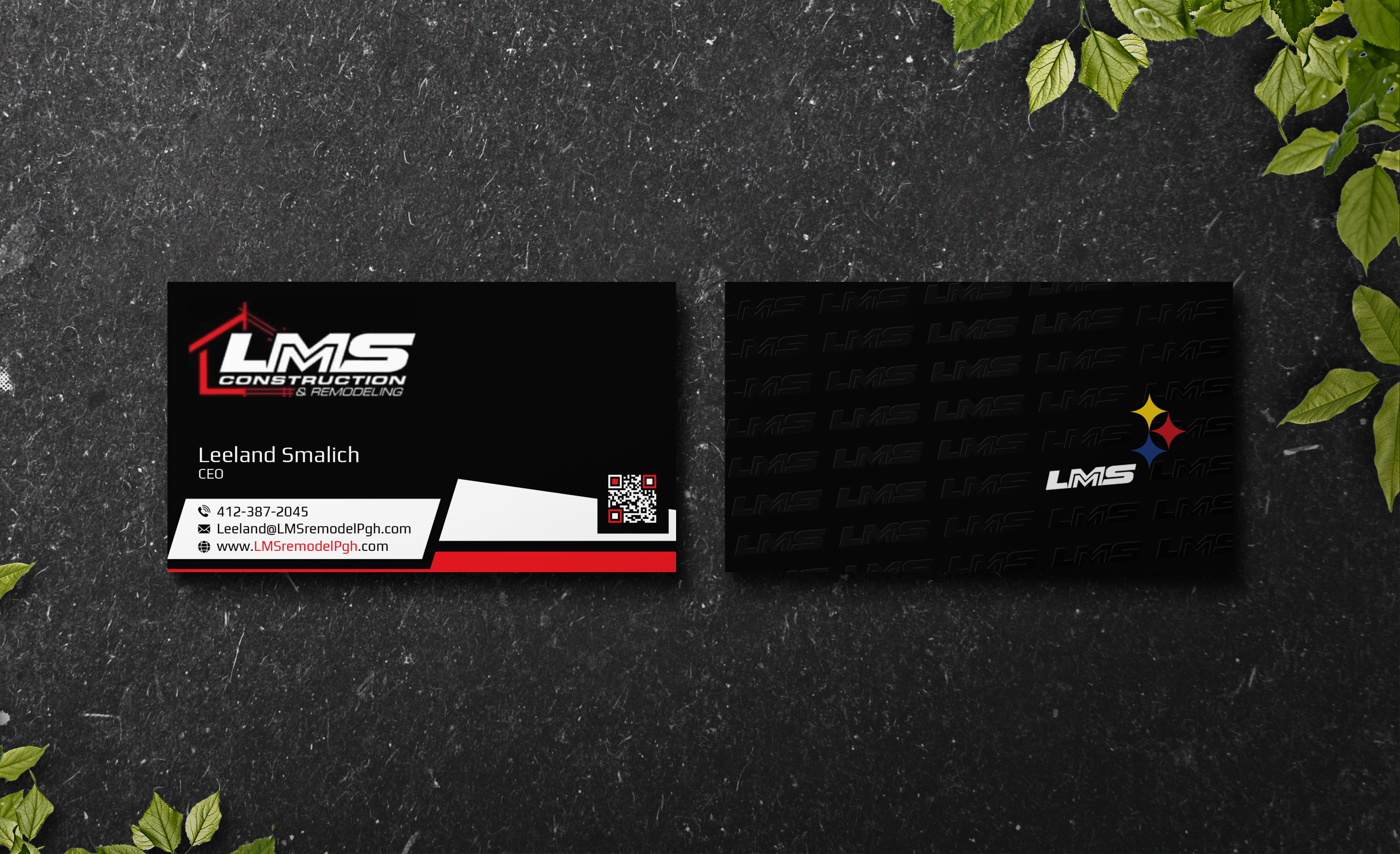 Business Card Design by Verified artistry (Design garden) for LMS Construction and Remodeling, LLC | Design #28773031