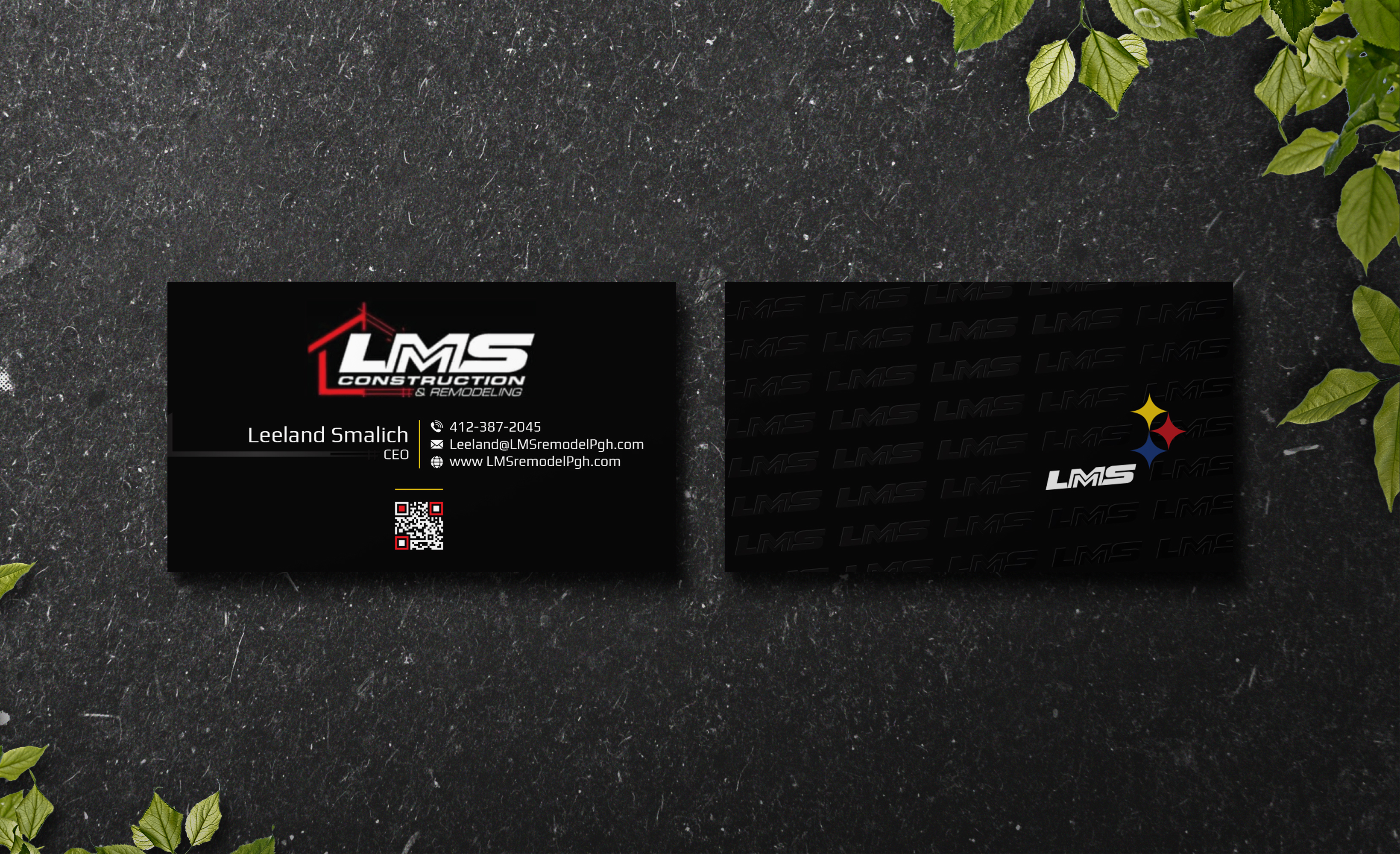Business Card Design by Verified artistry (Design garden) for LMS Construction and Remodeling, LLC | Design #28773032