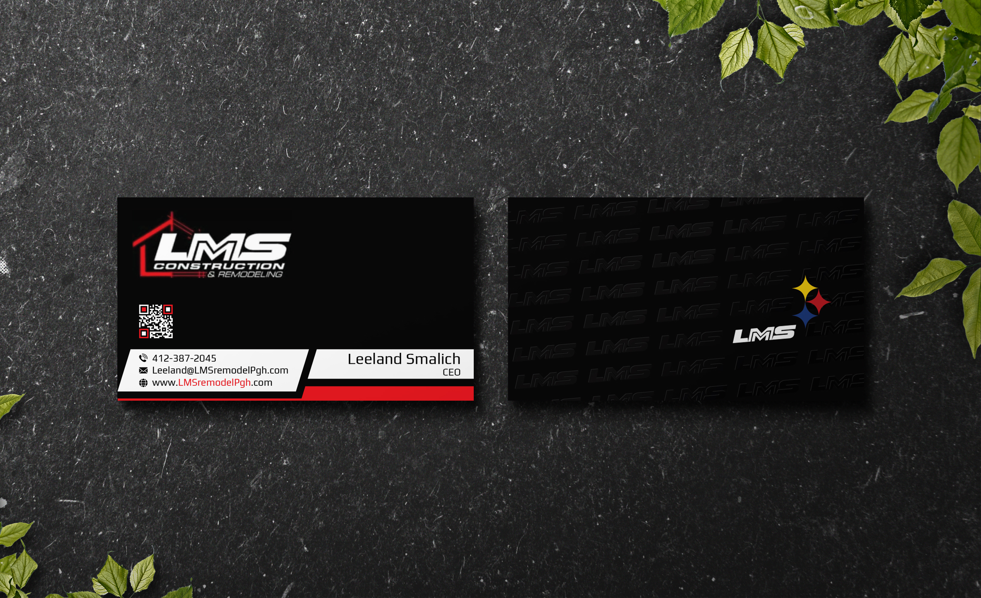 Business Card Design by Verified artistry (Design garden) for LMS Construction and Remodeling, LLC | Design #28773033