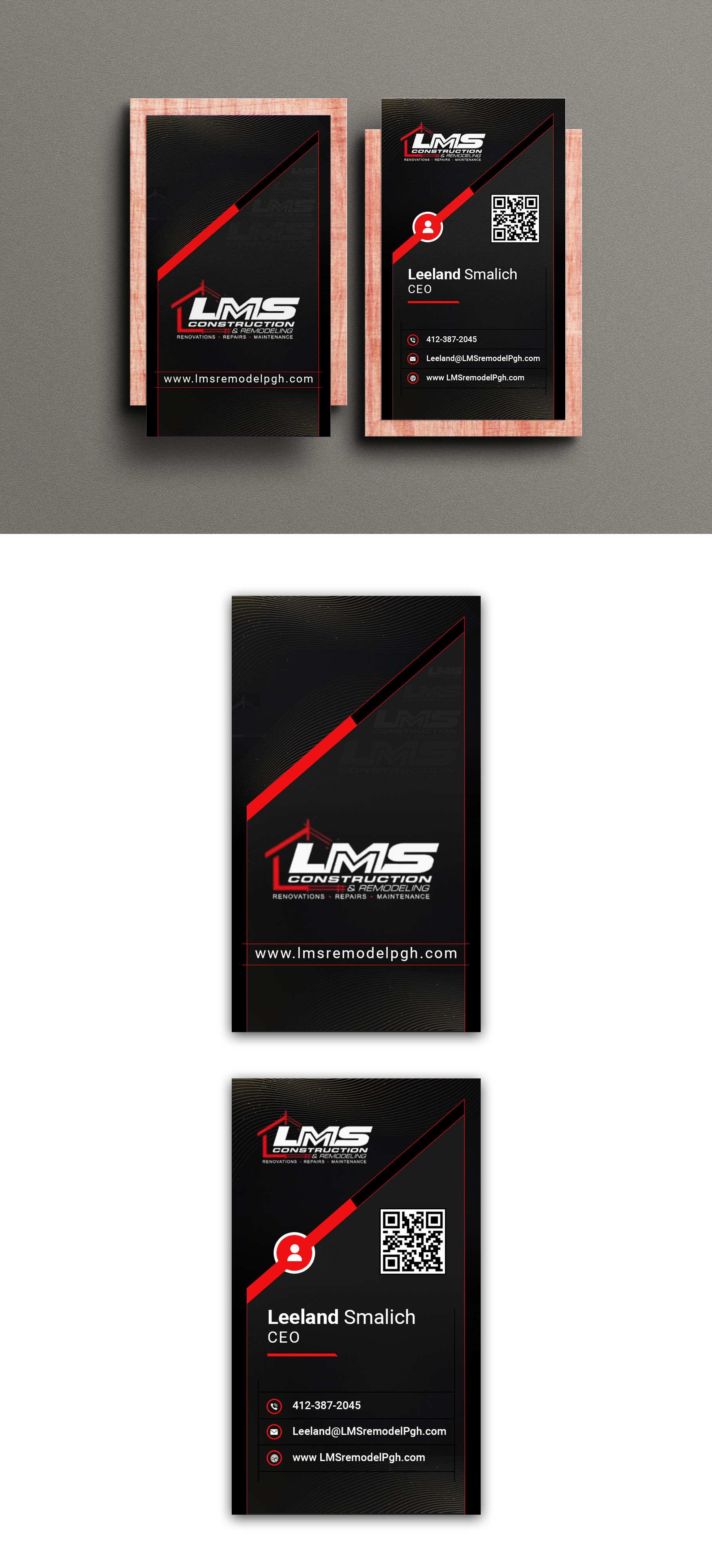 Design de Carte de Visite par debdesign pour LMS Construction and Remodeling, LLC | Design #28772219