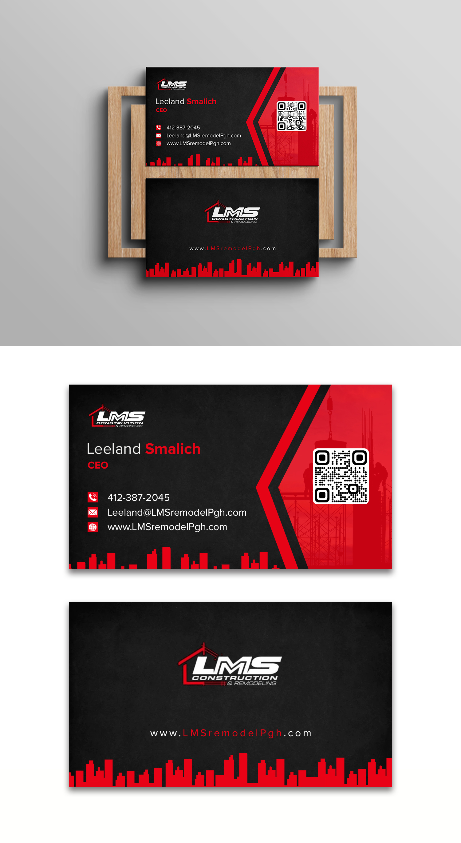 Business Card Design by debdesign for LMS Construction and Remodeling, LLC | Design #28773832