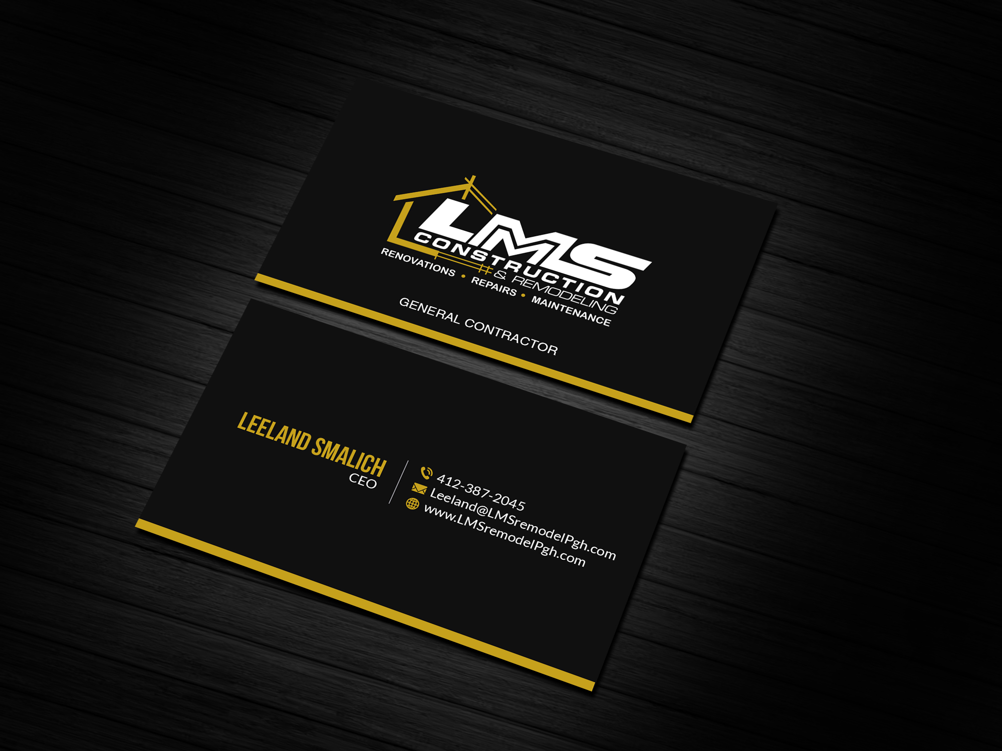 Business Card Design by Creations Box 2015 for LMS Construction and Remodeling, LLC | Design #28766655