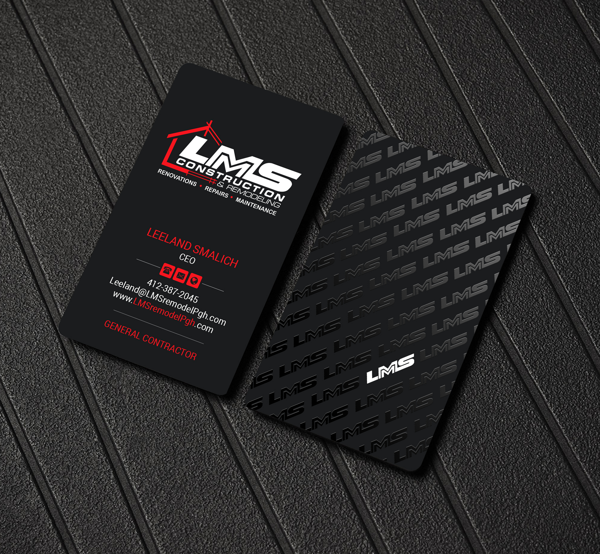 Visitenkarten-Design von Creations Box 2015 für LMS Construction and Remodeling, LLC | Design #28767436