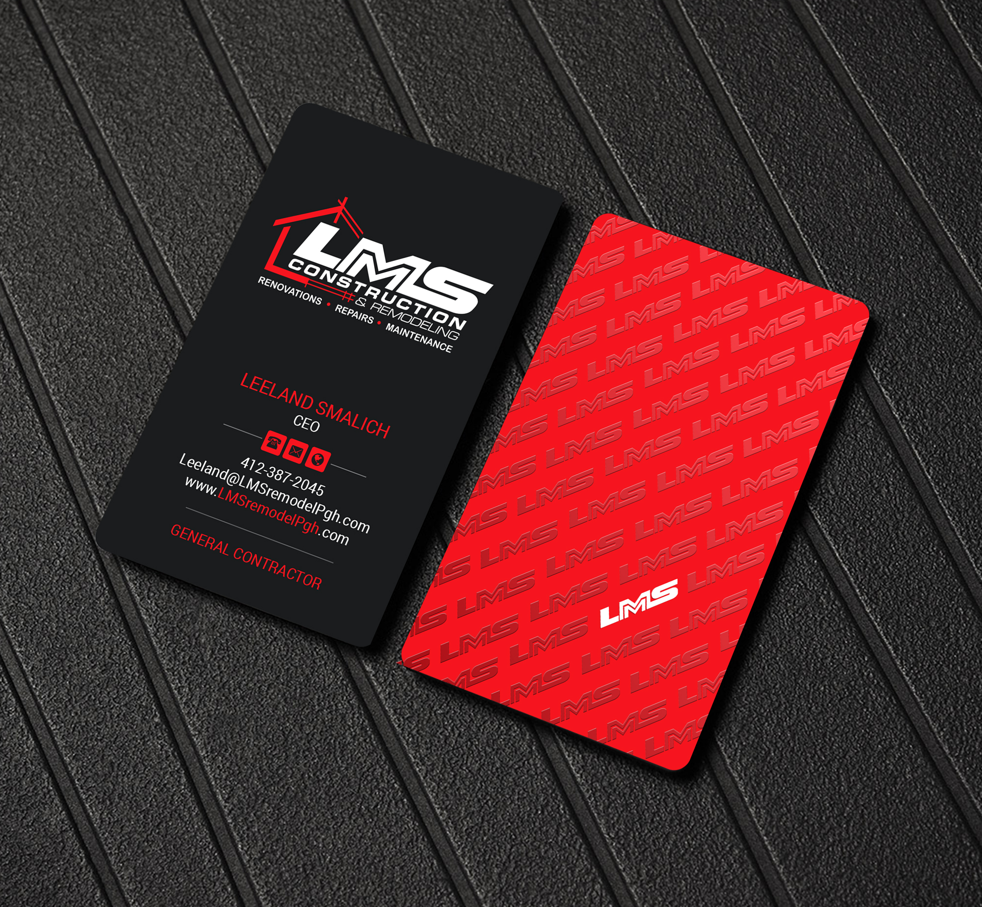 Business Card Design by Creations Box 2015 for LMS Construction and Remodeling, LLC | Design #28767437