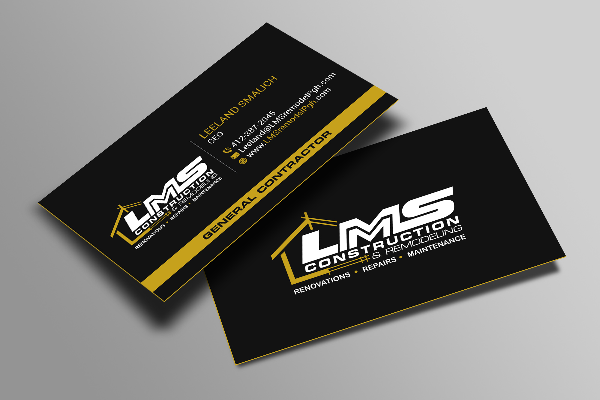 Design de Carte de Visite par Creations Box 2015 pour LMS Construction and Remodeling, LLC | Design #28767438