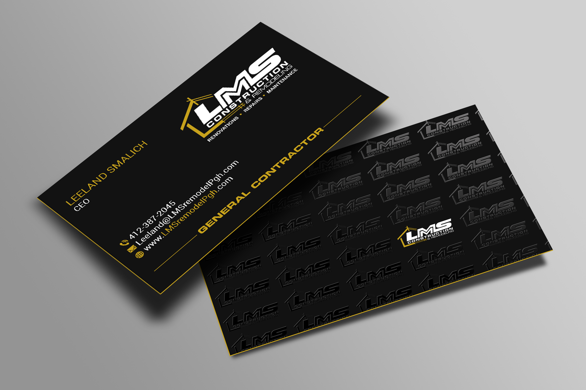 Business Card Design by Creations Box 2015 for LMS Construction and Remodeling, LLC | Design #28767443
