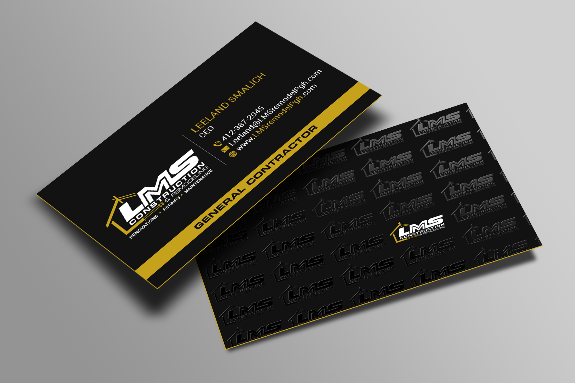Business Card Design by Creations Box 2015 for LMS Construction and Remodeling, LLC | Design #28767444