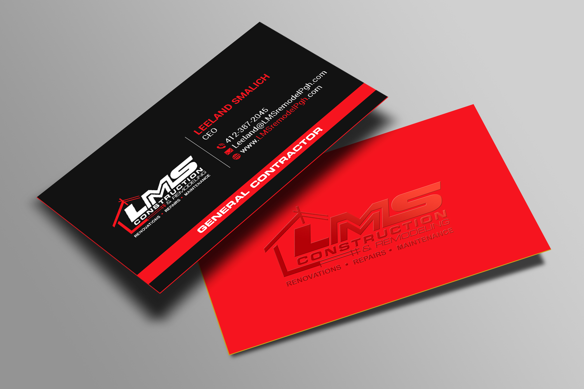 Business Card Design by Creations Box 2015 for LMS Construction and Remodeling, LLC | Design #28773161