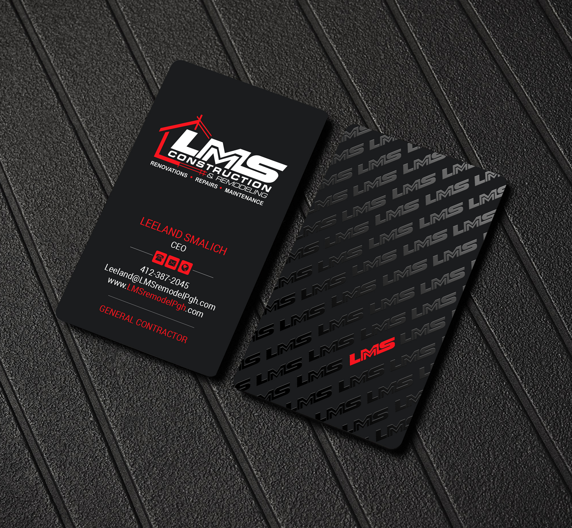 Visitenkarten-Design von Creations Box 2015 für LMS Construction and Remodeling, LLC | Design #28773171