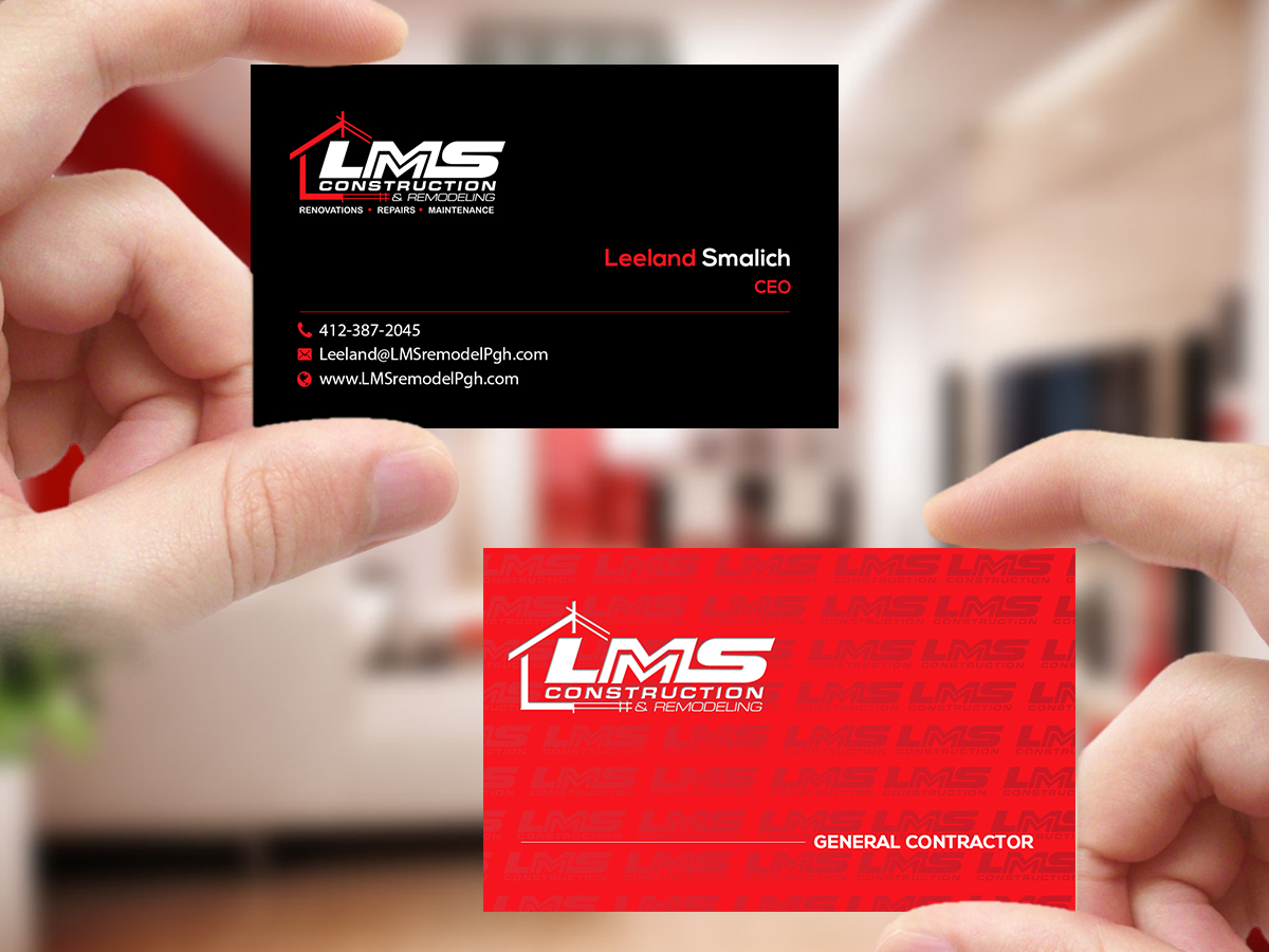 Business Card Design by Creations Box 2015 for LMS Construction and Remodeling, LLC | Design #28773532