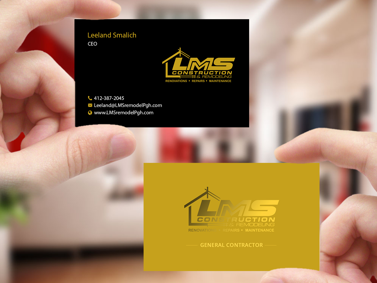 Visitenkarten-Design von Creations Box 2015 für LMS Construction and Remodeling, LLC | Design #28773533