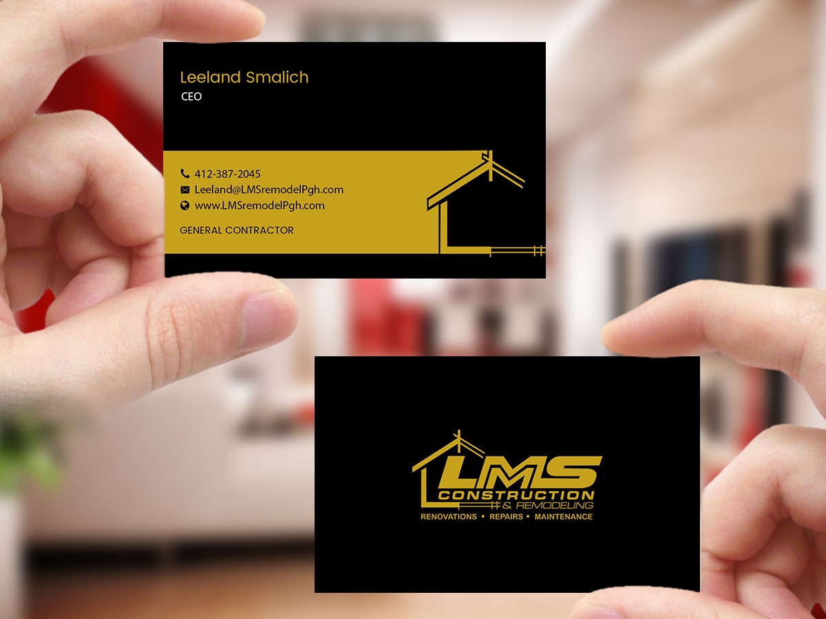 Visitenkarten-Design von Creations Box 2015 für LMS Construction and Remodeling, LLC | Design #28773534