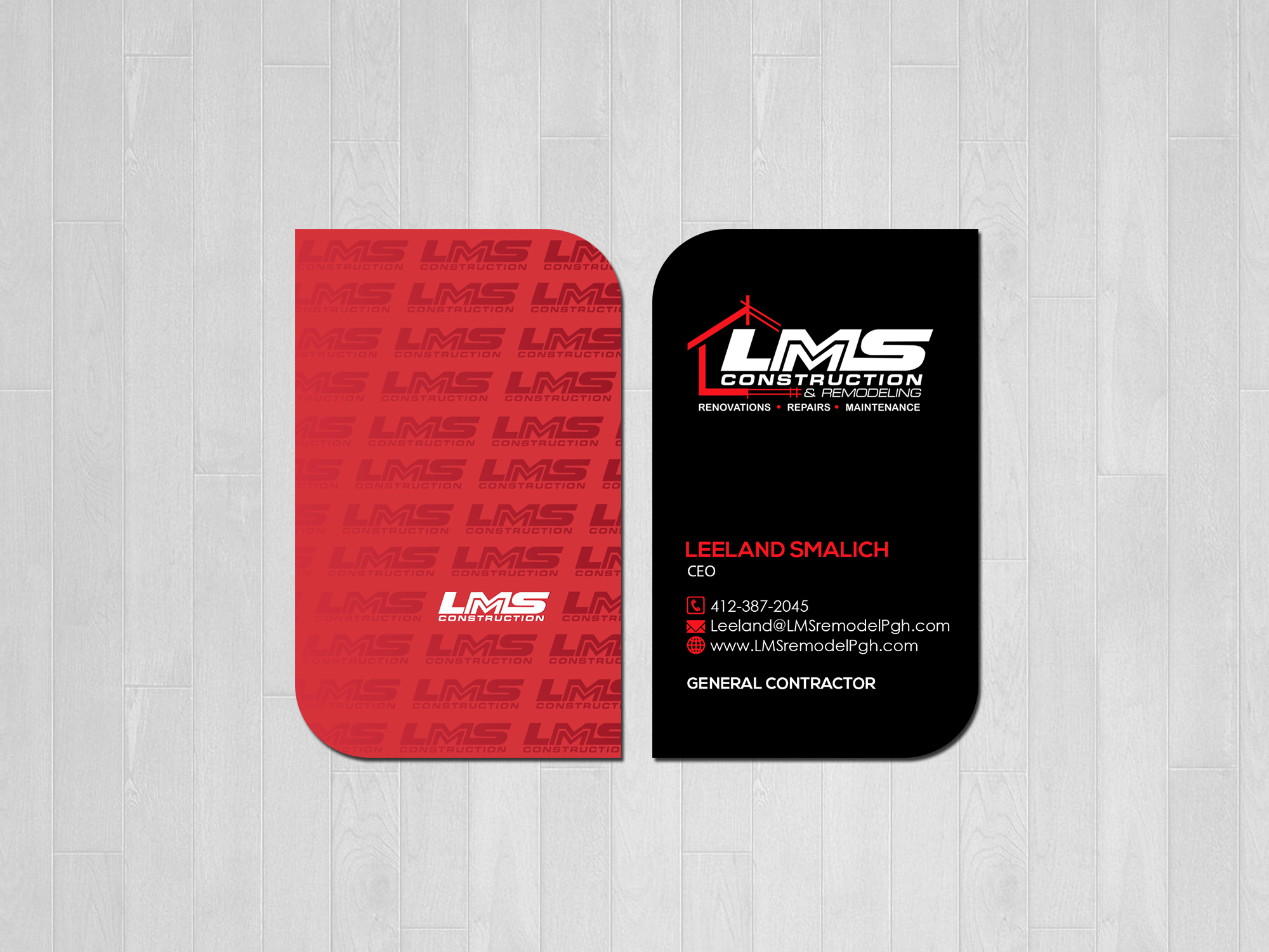 Business Card Design by Creations Box 2015 for LMS Construction and Remodeling, LLC | Design #28773544