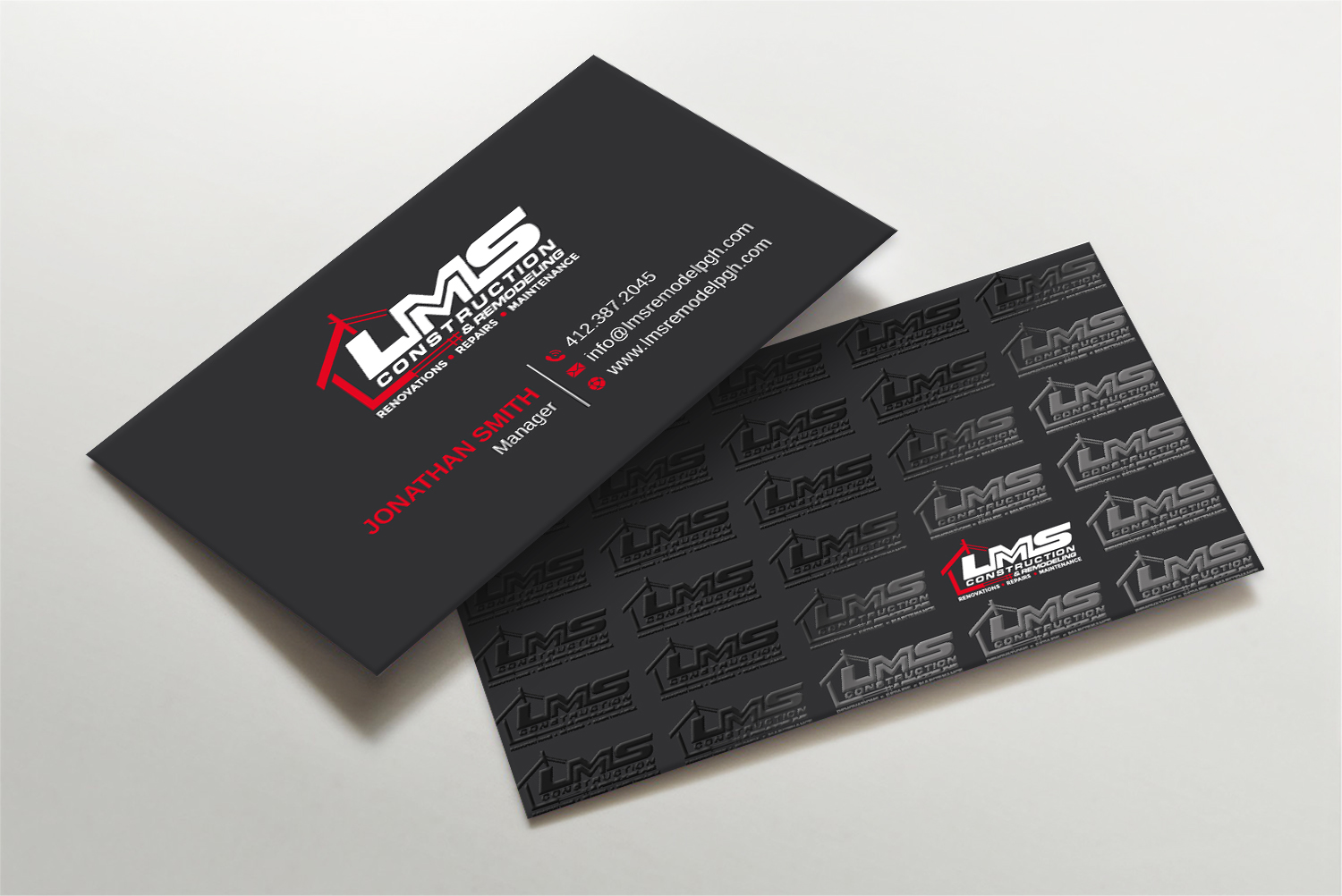 Visitenkarten-Design von LAXMI DESIGNHUB für LMS Construction and Remodeling, LLC | Design #28765479