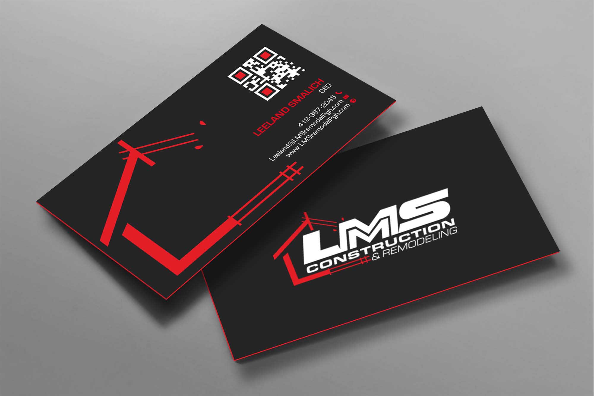 Business Card Design by chandrayaan.creative for LMS Construction and Remodeling, LLC | Design #28770673