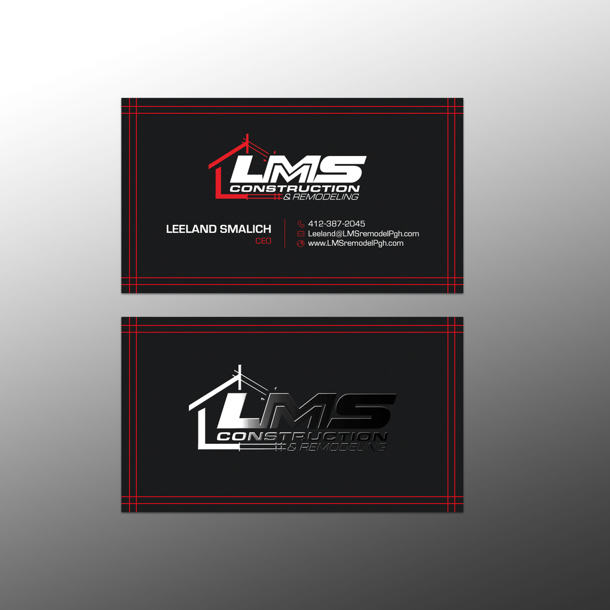 Design de Carte de Visite par chandrayaan.creative pour LMS Construction and Remodeling, LLC | Design #28771345