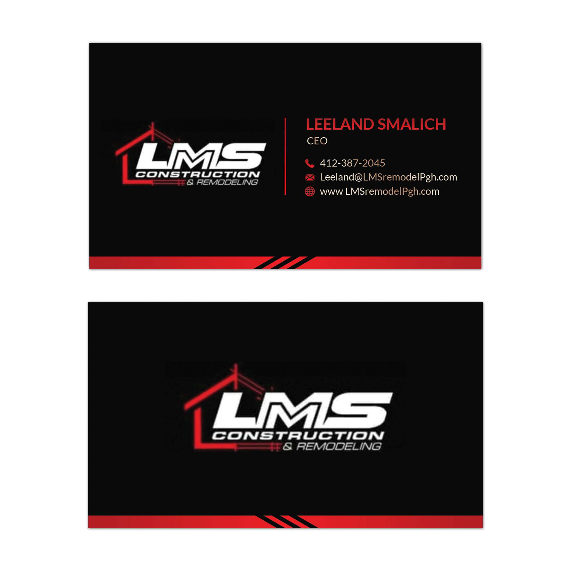 Design de Carte de Visite par T.R pour LMS Construction and Remodeling, LLC | Design #28773550